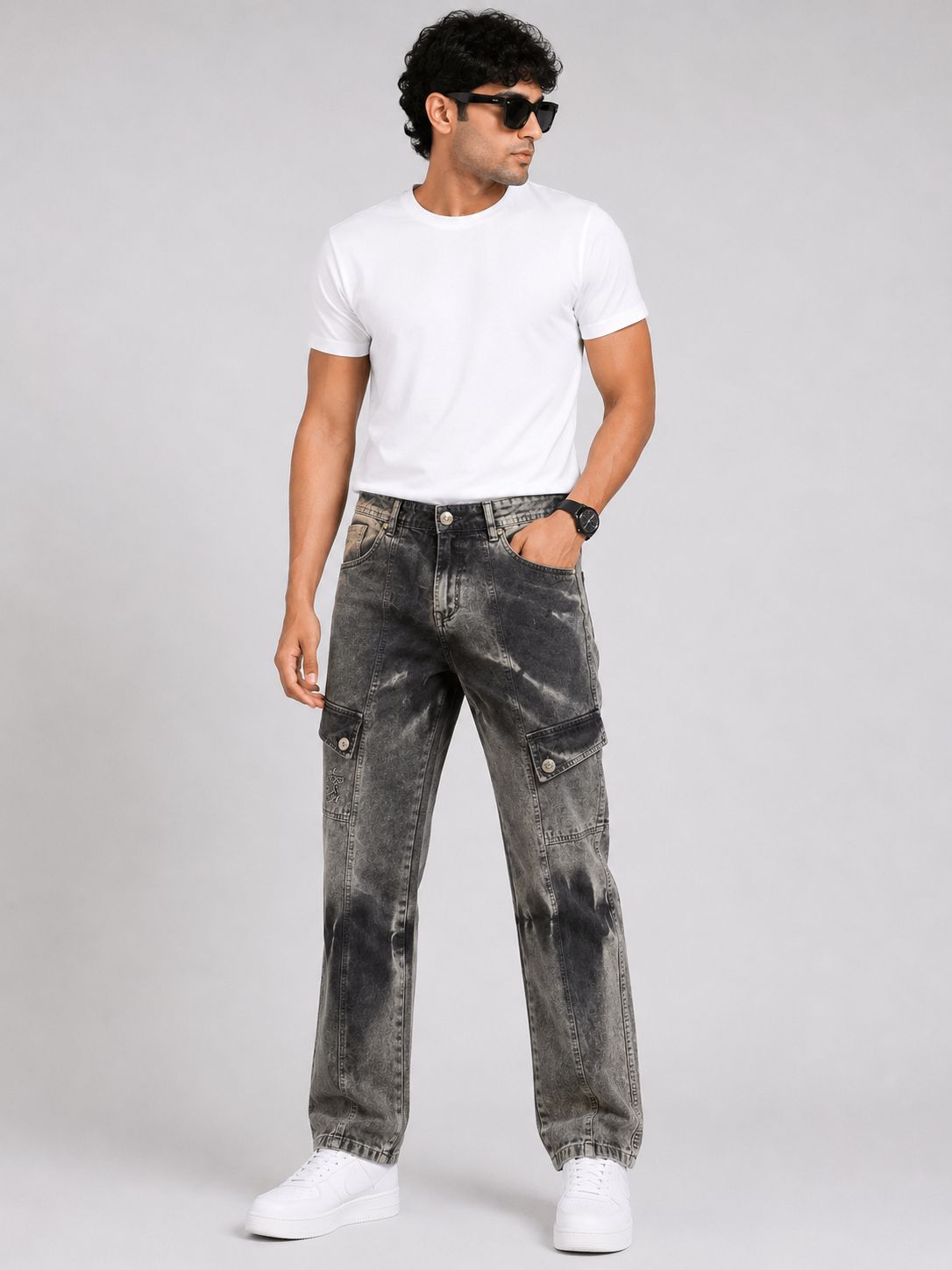 Mom Fit Cargo Jeans